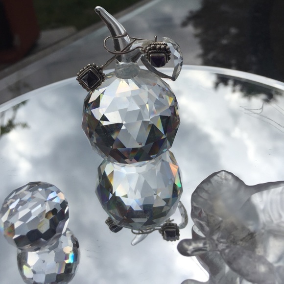 925 Silver and Amethyst Dangle Earings - Picture 8 of 8